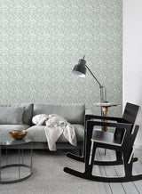 York Cordelia Green Baroque Blooms Wallpaper
