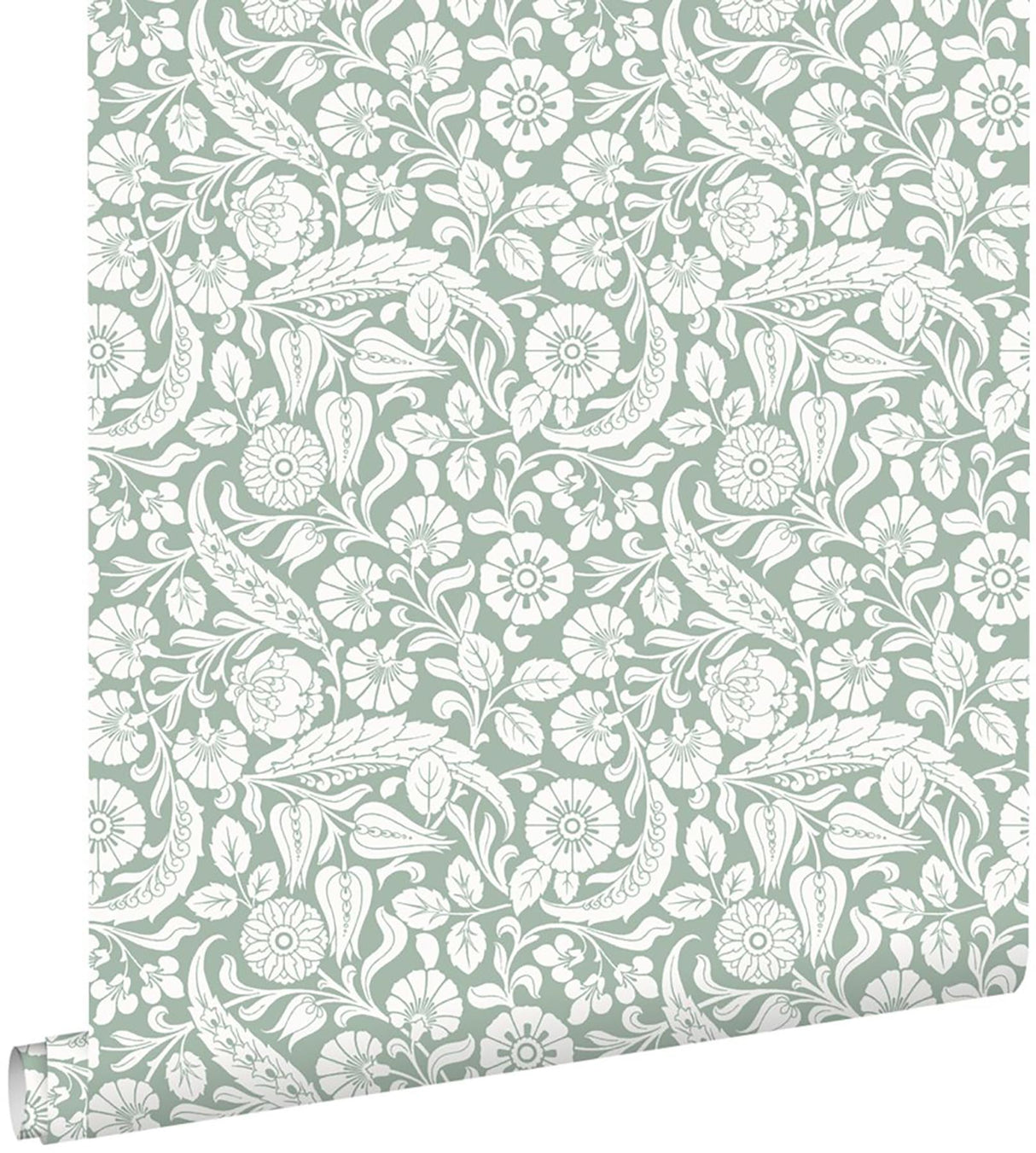 York Cordelia Green Baroque Blooms Wallpaper