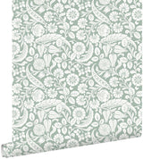 York Cordelia Green Baroque Blooms Wallpaper