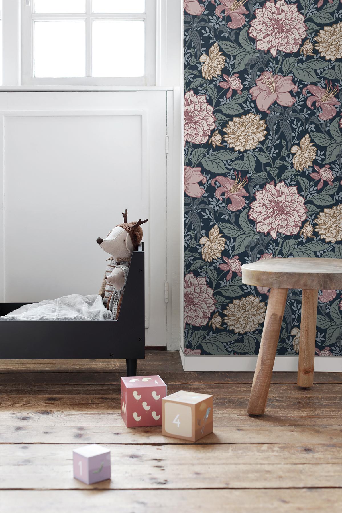 York Persephone Multicolor Spring Blossoms Wallpaper