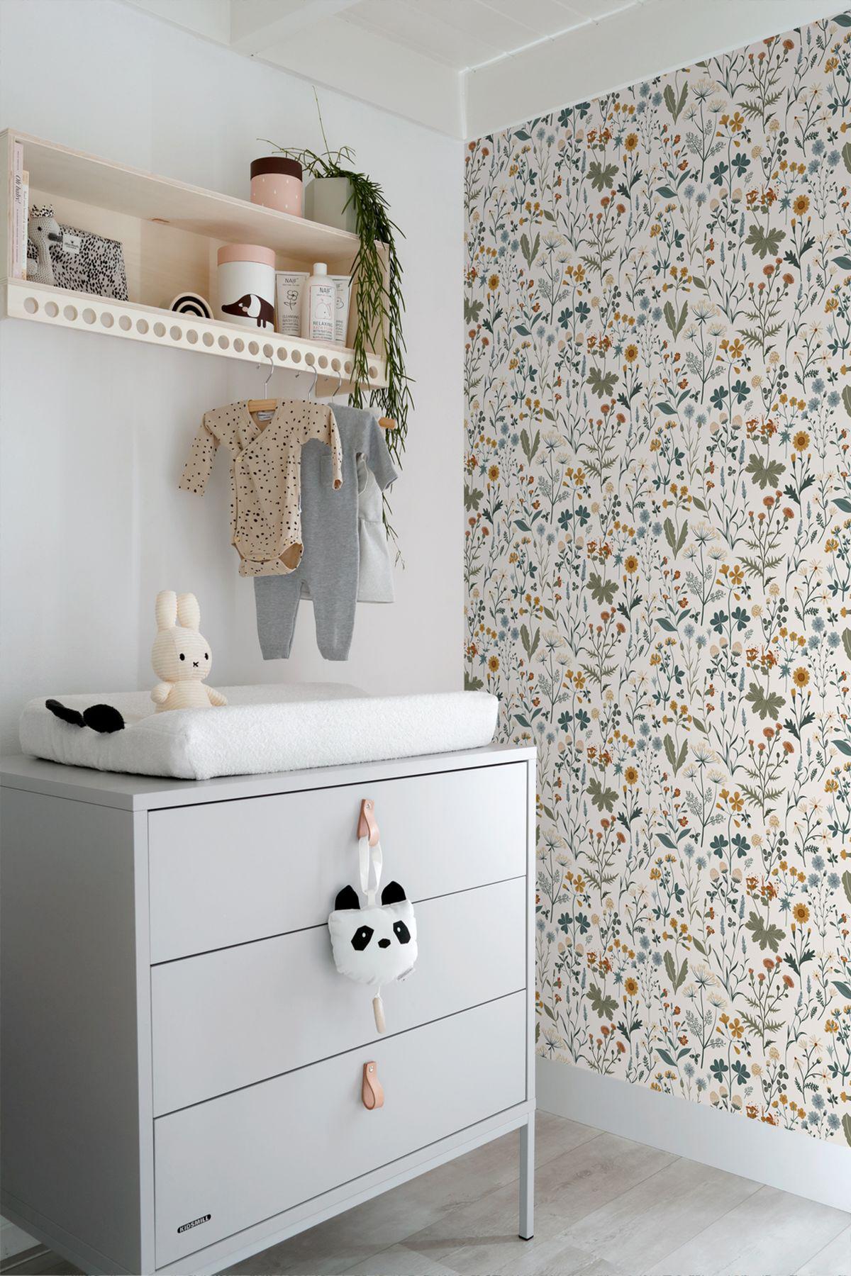 York Fiore Blue Wildflowers Wallpaper