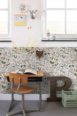 York Fiore Blue Wildflowers Wallpaper