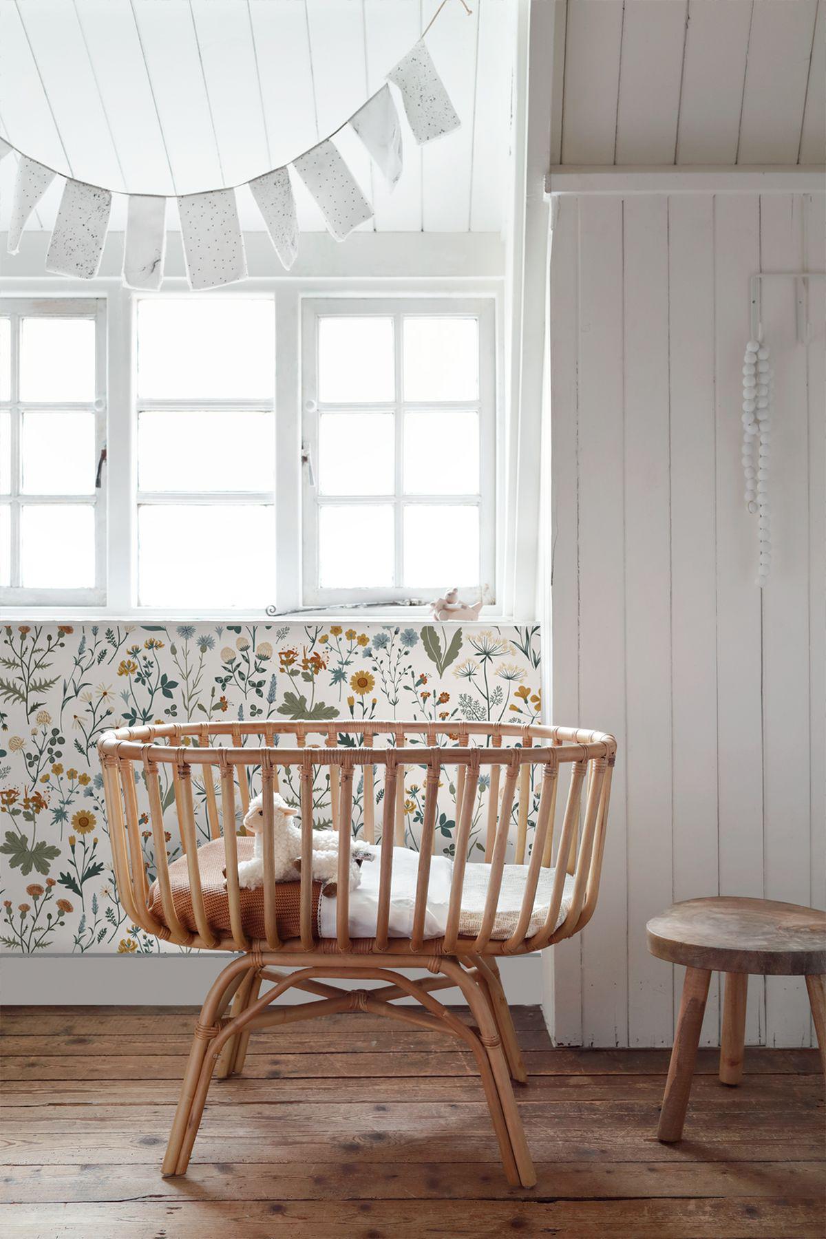 York Fiore Blue Wildflowers Wallpaper