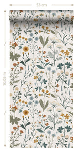 York Fiore Blue Wildflowers Wallpaper