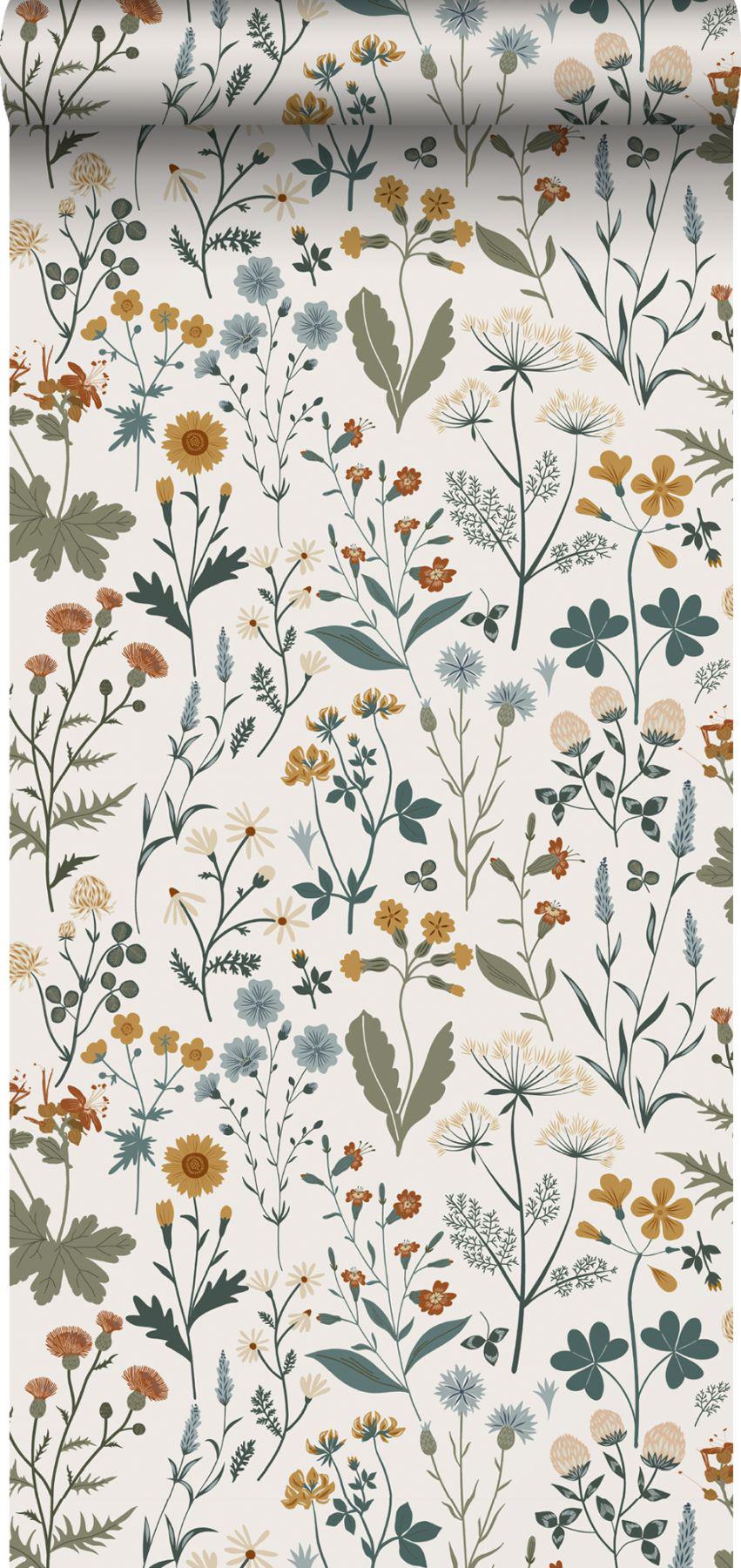 York Fiore Blue Wildflowers Wallpaper