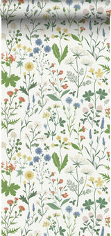 York Fiore Green Wildflowers Wallpaper