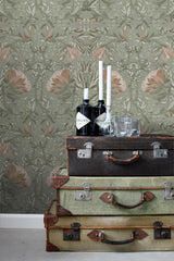 York Ester Sage Nouveau Blooms Wallpaper