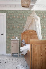 York Ester Sage Nouveau Blooms Wallpaper