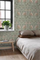 York Ester Sage Nouveau Blooms Wallpaper