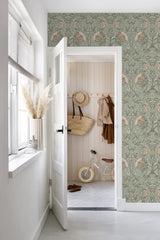 York Ester Sage Nouveau Blooms Wallpaper