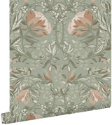 York Ester Sage Nouveau Blooms Wallpaper