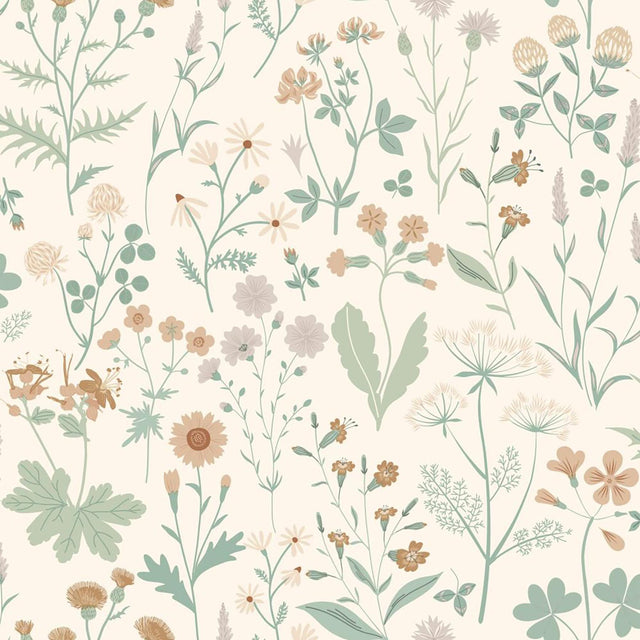 York Letitia Cream Summer Meadows Wallpaper