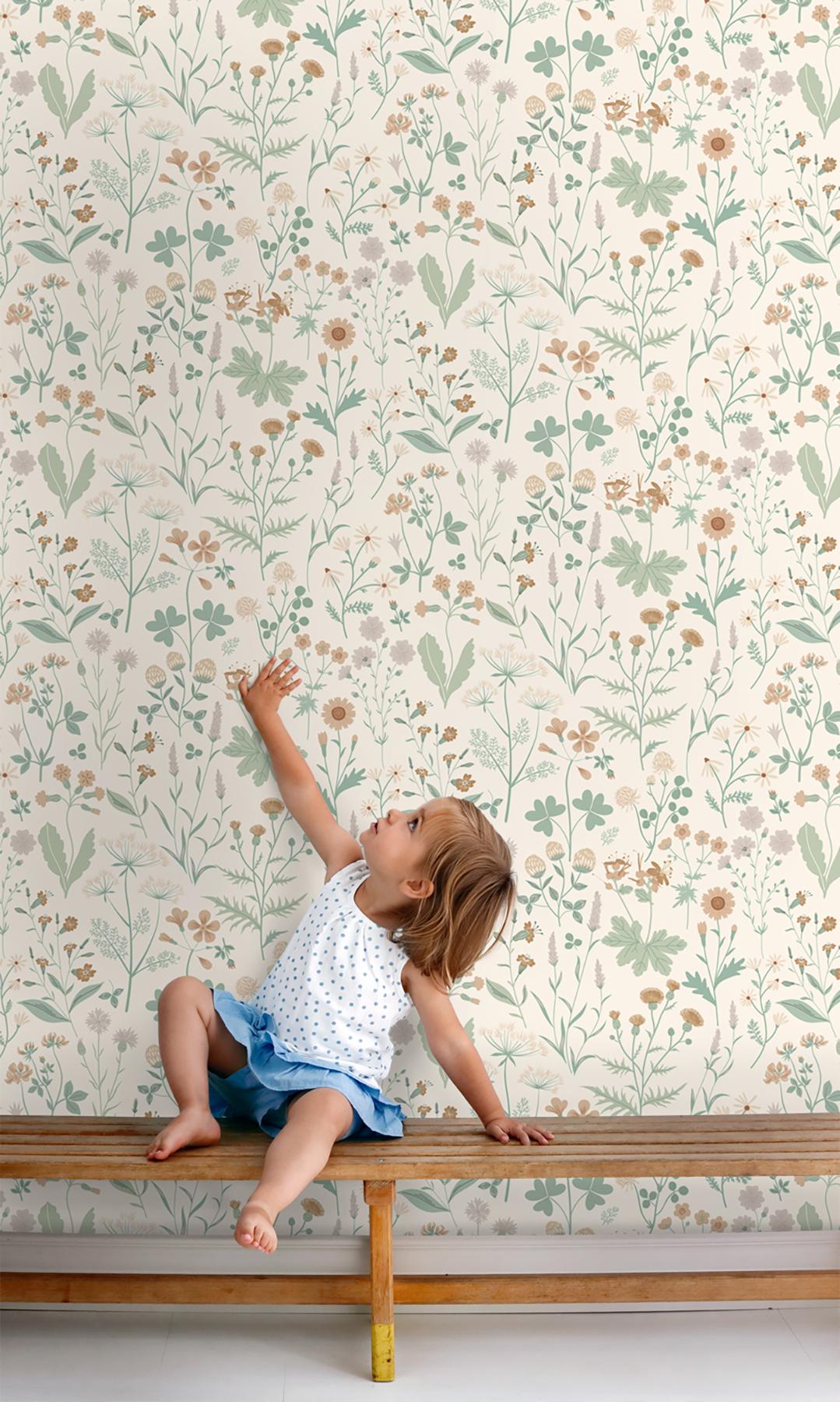 York Letitia Cream Summer Meadows Wallpaper