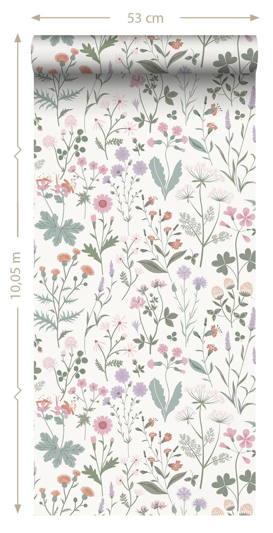 York Letitia Purple Summer Meadows Wallpaper