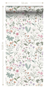 York Letitia Purple Summer Meadows Wallpaper