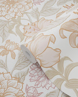 York Persephone Pastel Spring Blossoms Wallpaper