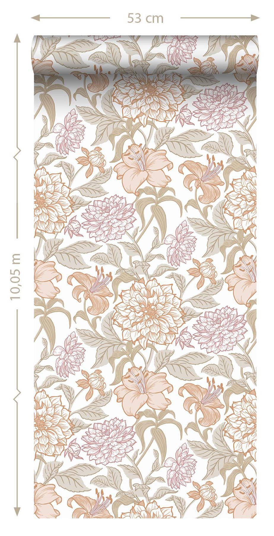 York Persephone Pastel Spring Blossoms Wallpaper