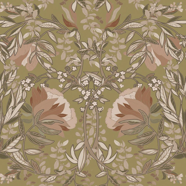 York Ester Gold Nouveau Blooms Wallpaper