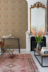 York Ester Gold Nouveau Blooms Wallpaper