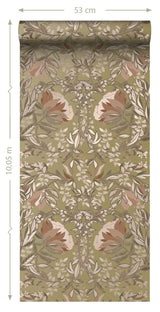 York Ester Gold Nouveau Blooms Wallpaper