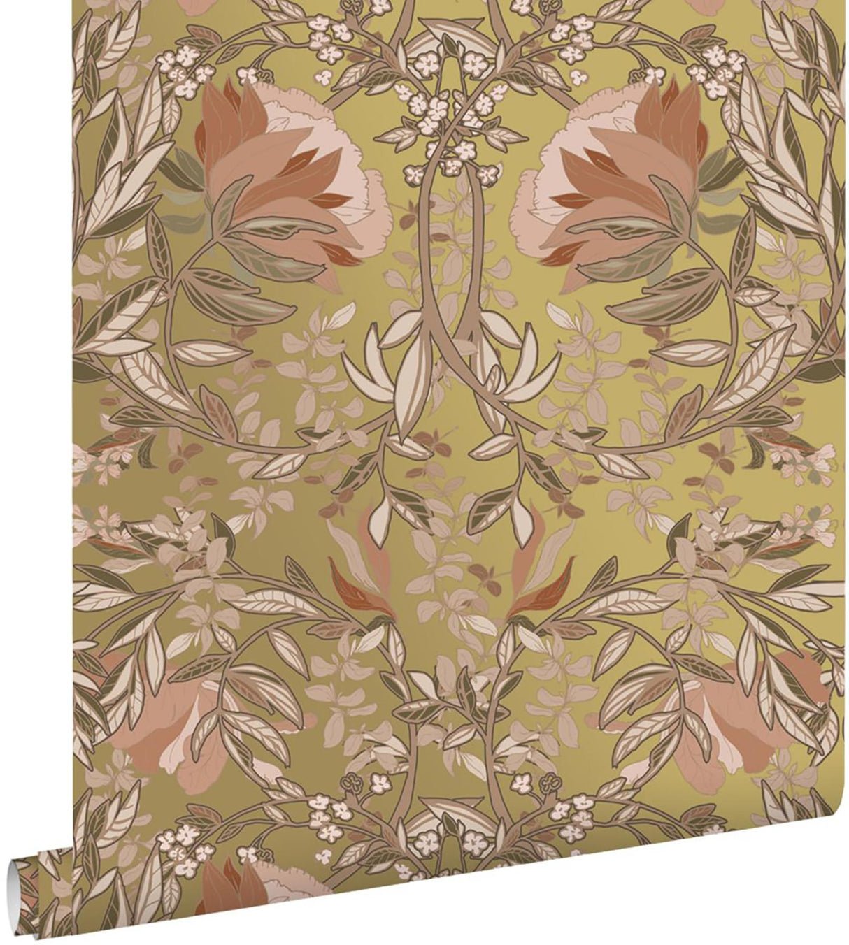 York Ester Gold Nouveau Blooms Wallpaper