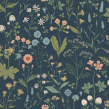 York Letitia Indigo Summer Meadows Wallpaper