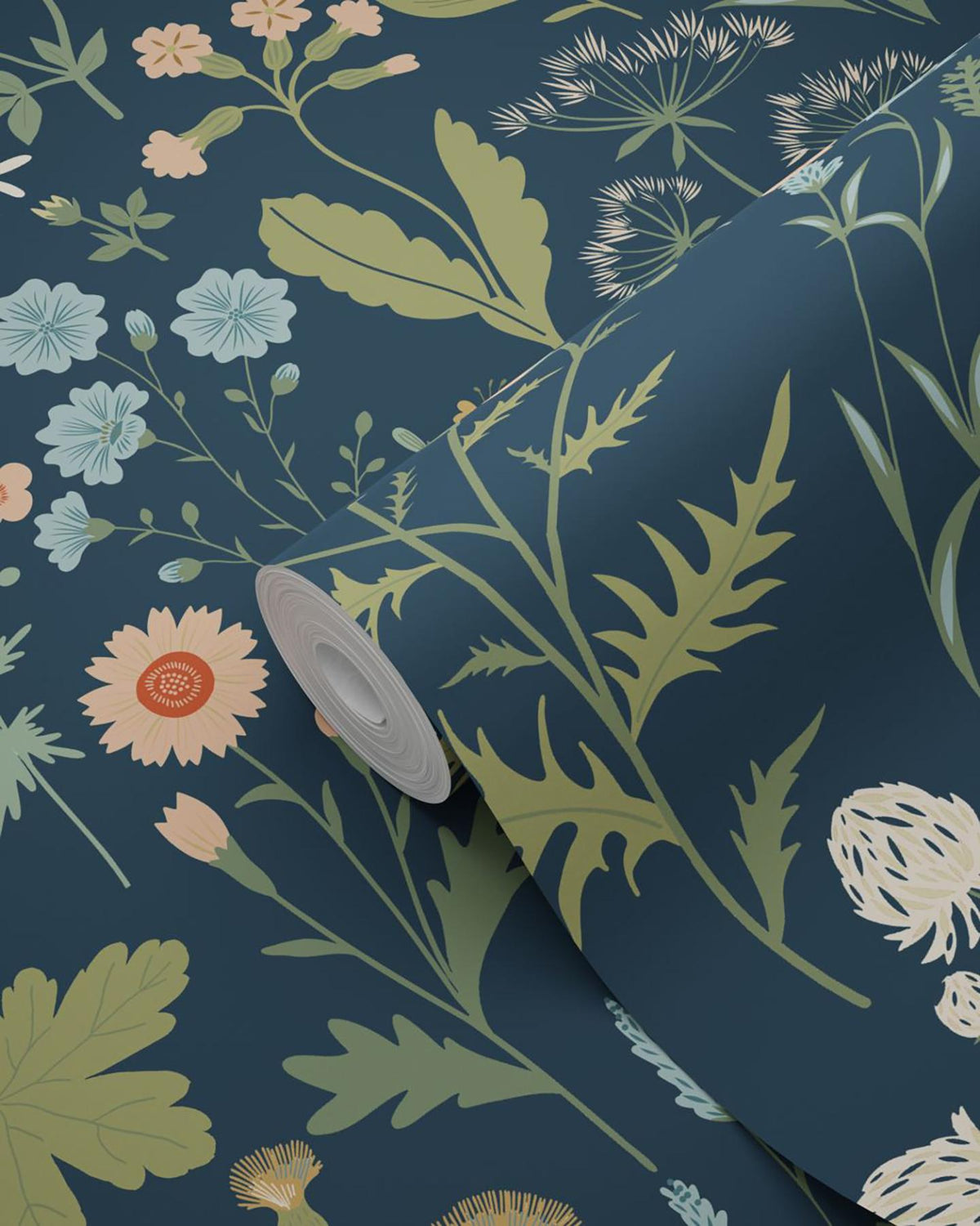 York Letitia Indigo Summer Meadows Wallpaper