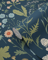 York Letitia Indigo Summer Meadows Wallpaper