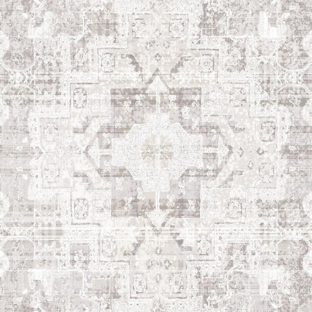 York Desmond Beige Distressed Medallion Wallpaper