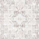 York Desmond Beige Distressed Medallion Wallpaper