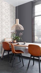 York Desmond Beige Distressed Medallion Wallpaper