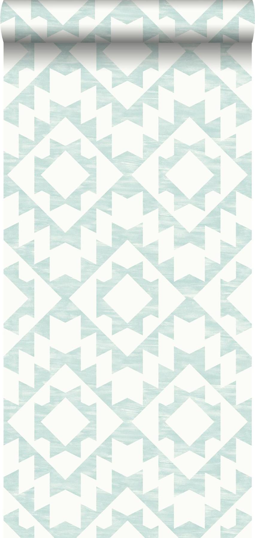 York Fantine Mint Geometric Wallpaper