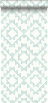 York Fantine Mint Geometric Wallpaper