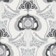 York Joaquin Black Art Nouveau Floral Wallpaper