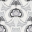 York Joaquin Black Art Nouveau Floral Wallpaper