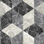 York Rizzo Black Geometric Stone Wallpaper
