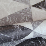 York Rizzo Black Geometric Stone Wallpaper