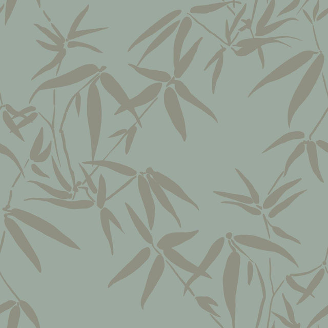 York Guadua Green Bamboo Leaves Wallpaper