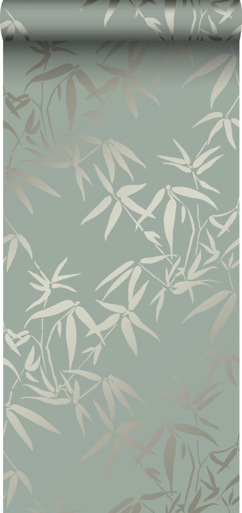 York Guadua Green Bamboo Leaves Wallpaper