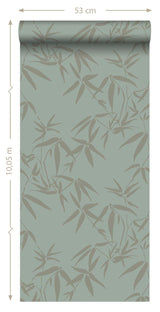 York Guadua Green Bamboo Leaves Wallpaper