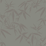 York Guadua Grey Bamboo Leaves Wallpaper