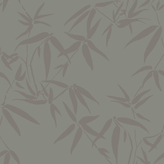 York Guadua Grey Bamboo Leaves Wallpaper