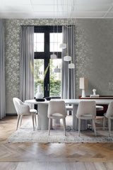York Guadua Grey Bamboo Leaves Wallpaper