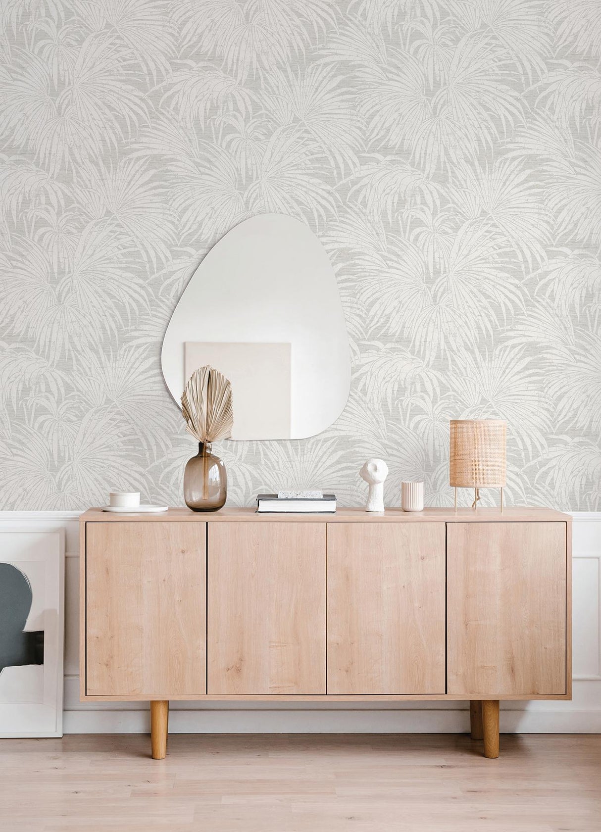 York Neutral Cassava Palm Peel & Stick Wallpaper