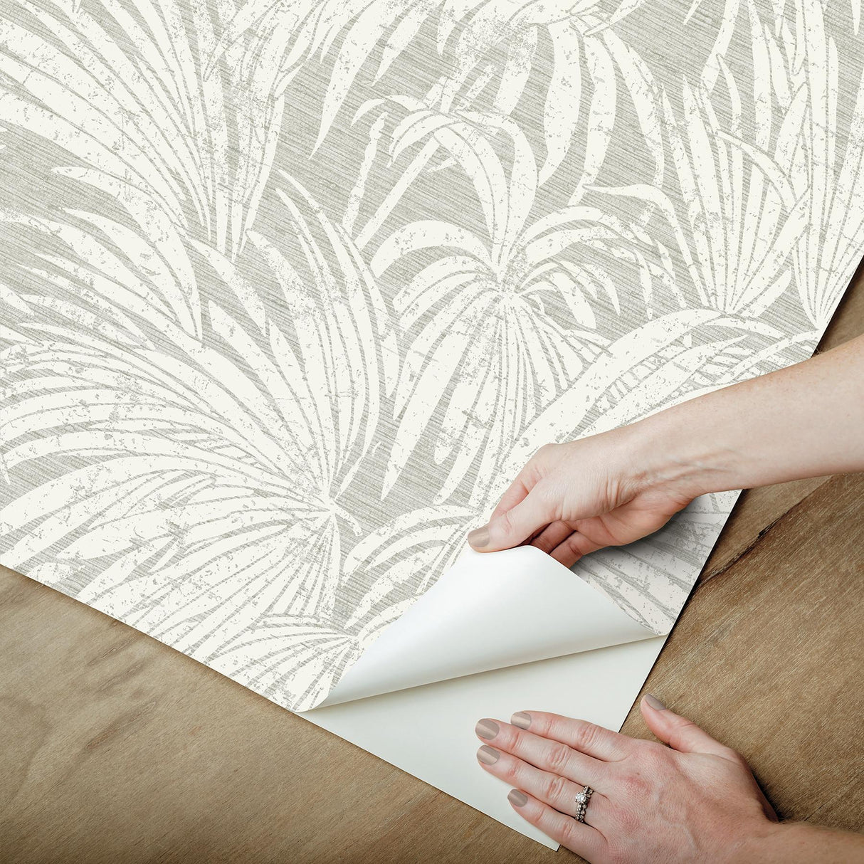 York Neutral Cassava Palm Peel & Stick Wallpaper