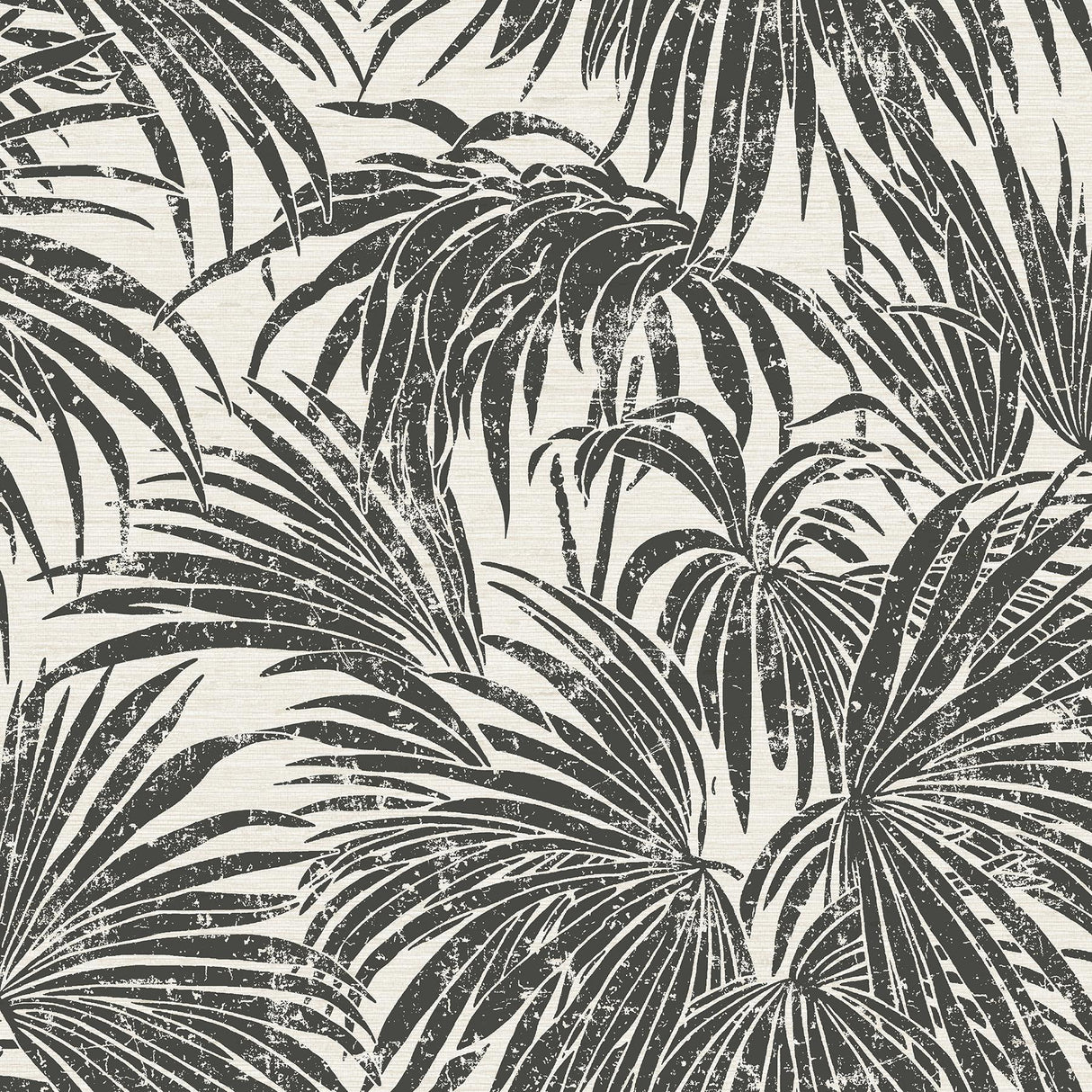 York Black & White Cassava Palm Peel & Stick Wallpaper