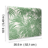 York Green Cassava Palm Peel & Stick Wallpaper