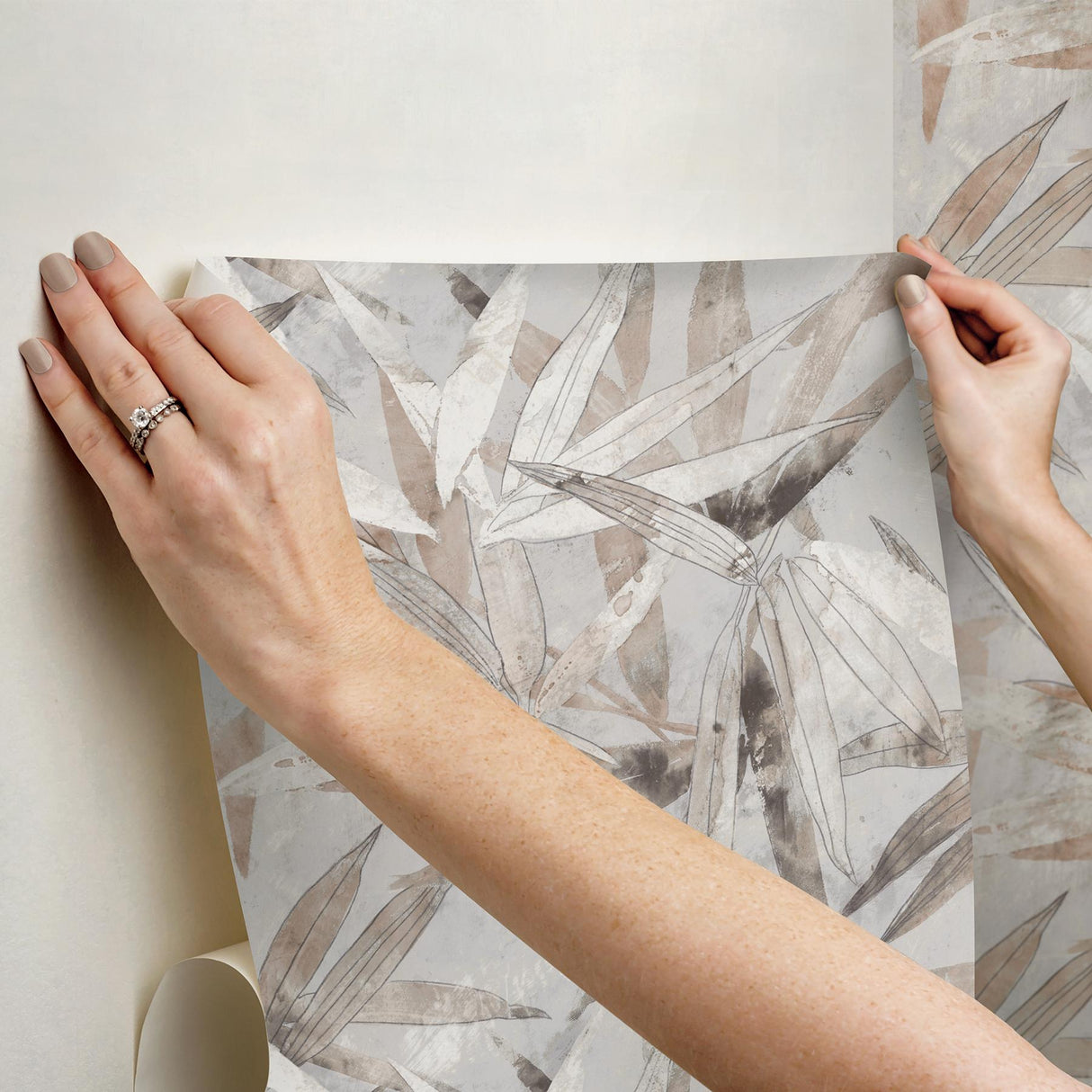 York Neutral Bali Bamboo Peel & Stick Wallpaper