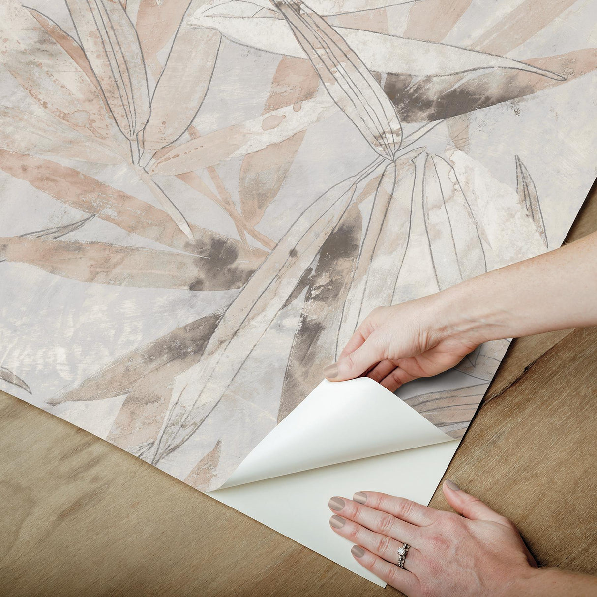 York Neutral Bali Bamboo Peel & Stick Wallpaper