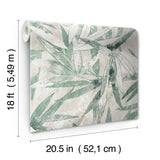 York Jade Bali Bamboo Peel & Stick Wallpaper